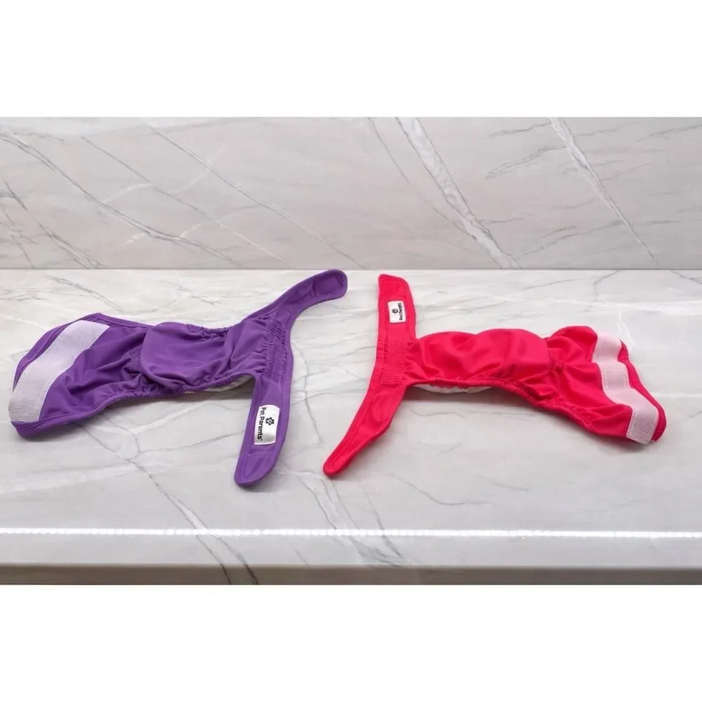 Pet Parents Reusable Dog Diapers (2)+ Sophresh Disposable Diapers And Liners Lot